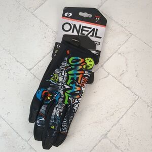 O'Neal Mayhem Rancid Black Gloves Size 11 M030-151 Motocross Off-Road Dirt